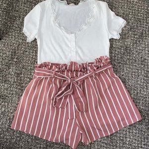 Striped Pink Shorts